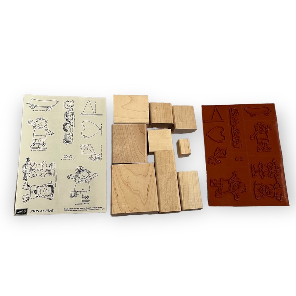 Stampin’ Up! Kids at Play (9 piece stamp set) Brand New! 1999 Retired Set